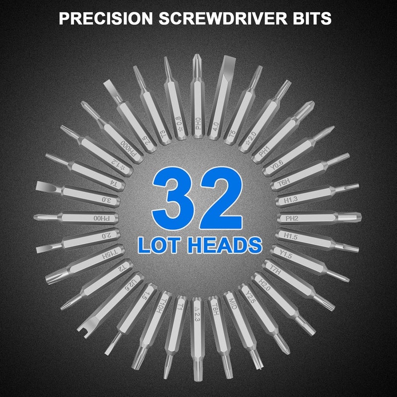 Tanso Precision Screwdriver Set 33-In-1 Small Screwdriver Set,Mini Screwdriver Kit Magnetic Professional Electronic Repair Tool for PC,Computer,Laptop,Iphone,Cell Phone,MacBook,Tablet,Watch,Glasses - Image 4